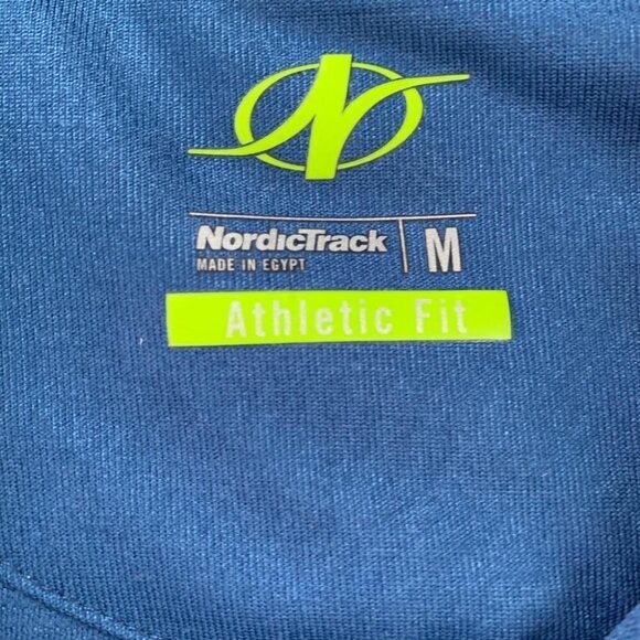 Men’s NordicTrack Polo Collar Blue Medium - Picture 4 of 7